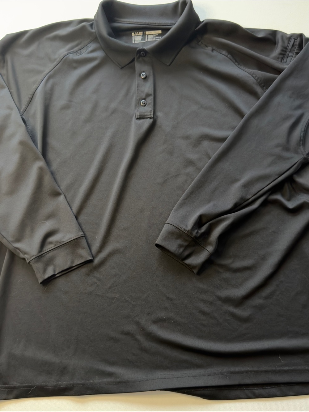 EUC 5.11 Tactical Men’s Long-Sleeve Polo Shirt Black Size 2XL Tall (KB7)